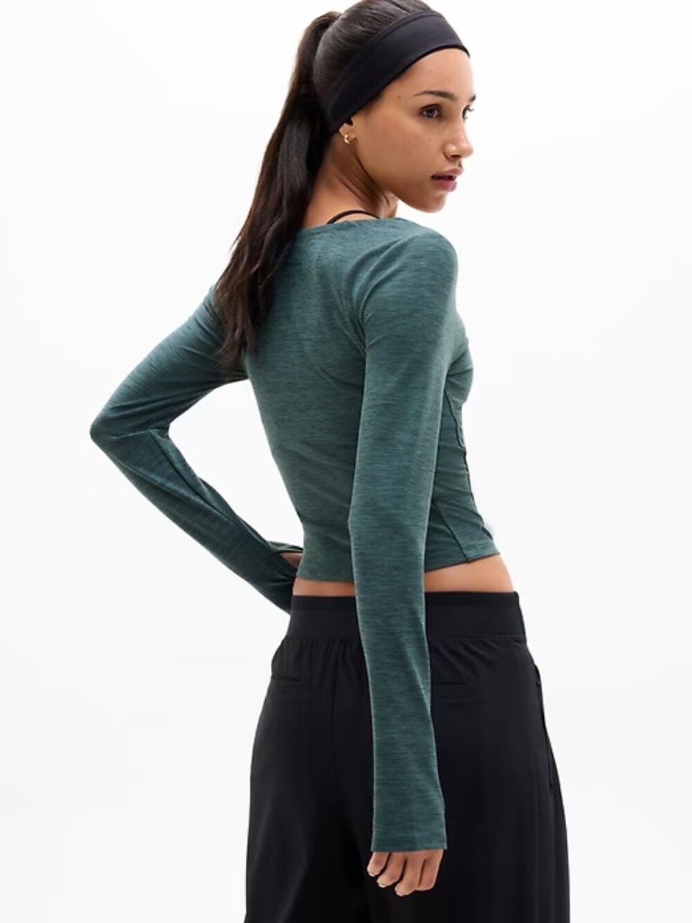 Athleta SoftLuxe Top - Pine Heather (S) NWT - Picture 2 of 4